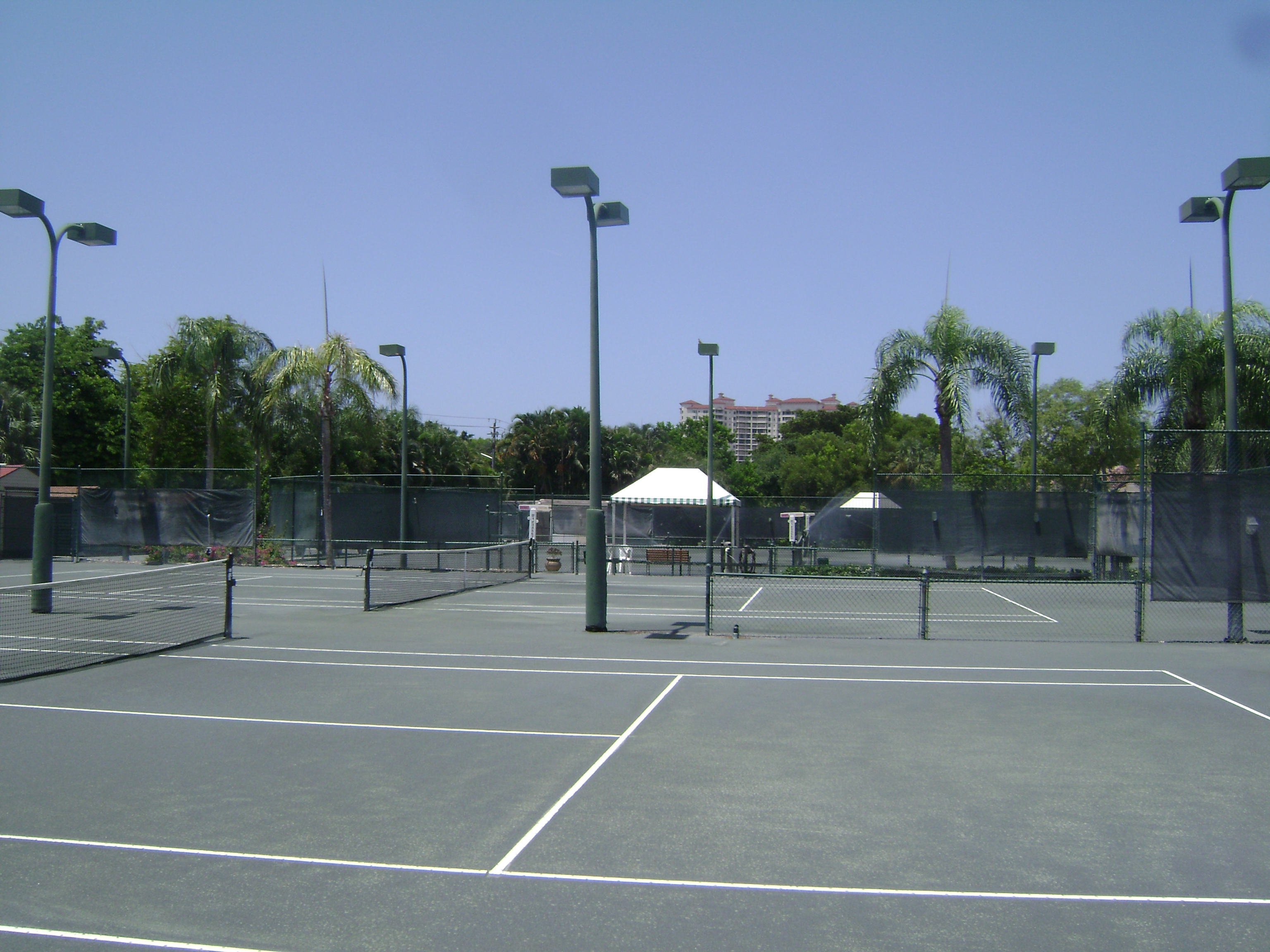 Tennis courts at Beachwalk in Naples, Florida.